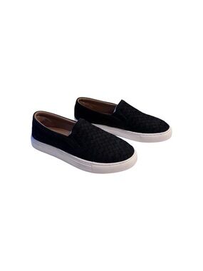 Quince Handwoven Leather Slip-On Sneakers Black Sz 6 NIB Sold Out